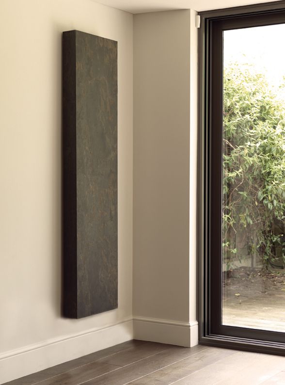 Cliff electric radiator in Earthy Pitt stone-veneer finish Cliff electric stone radiator in Earthy Pitt finish